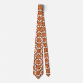 Cravate Fiery Red and Orange Starburst - Geometric Mosaic (Devant)