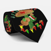 Cravate Fiesta Cactus avec guitare et poivrons dansants (Roulé)