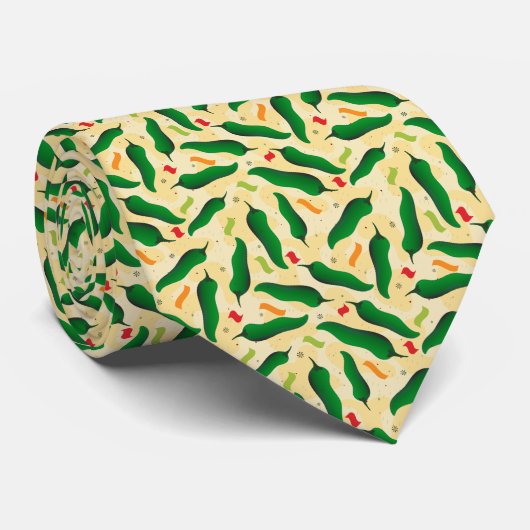 Cravate Fiesta Fun Green Chili Motif (Roulé)
