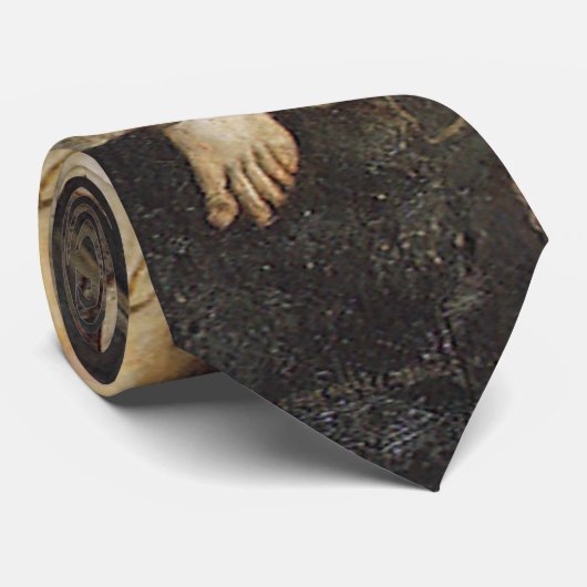 Cravate Figure ailée assise sur un rocher par Abbott Thaye (Roulé)