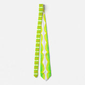 Cravate Figure Vert Et Jaune Huit  Art Motif (Dos)