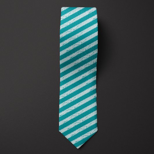 Cravate Fil de pneus turquoise trié