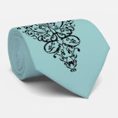 Cravate Filigree noir (Roulé)