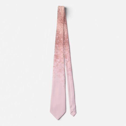 Cravate Fille Blush Rose Or Sprayed Confetti Ombre (Devant)