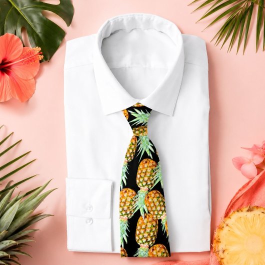 Cravate fille branchée chic tropical été fruit ananas