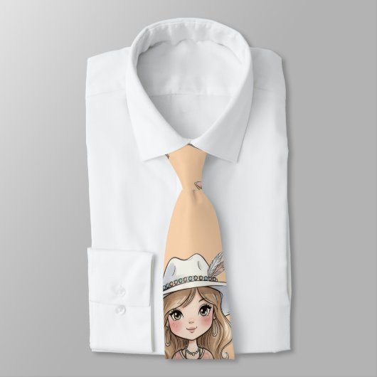 Cravate Fille chic élégante se promenant (Attaché)