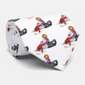 Cravate Fille de bande dessinée sur un Snowmobile (Roulé)