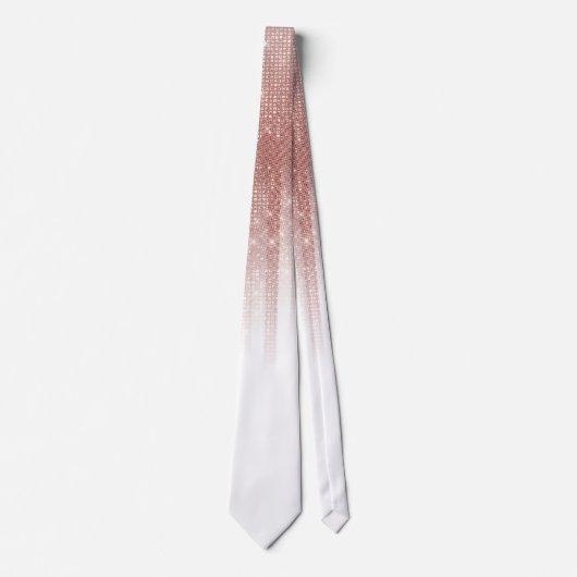 Cravate Fille Glamour Rose Parties scintillant or Gradient (Devant)