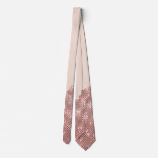 Cravate Fille moderne Rose Parties scintillant or rose pâl (Dos)