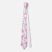 Cravate Fille moderne Tropical rose Flamingo modèle (Devant)