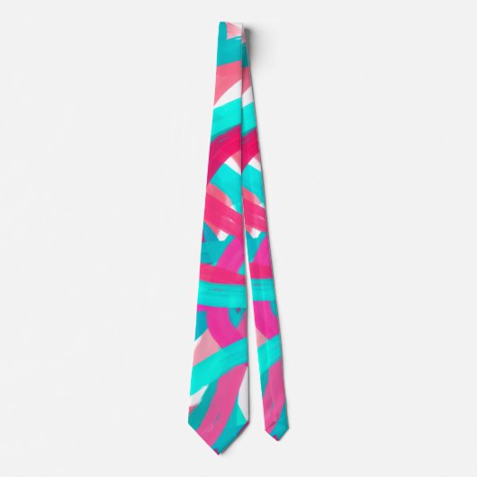 Cravate Fille rose Turquoise vert Tourbillonnant Bruxelles (Devant)