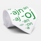 Cravate Fin des mots espéranto, (Roulé)