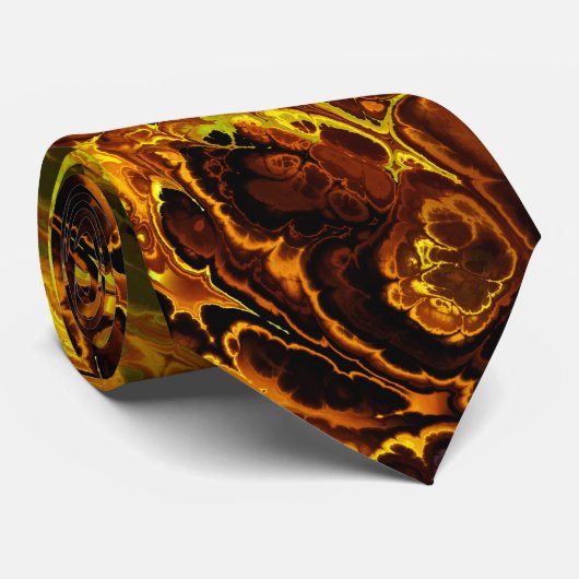 Cravate Fire Fractal Art 8 (Roulé)