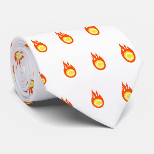 Cravate Fire Tennis Balls Moderne Cool Funky Papa Père