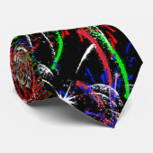Cravate Fireworks sur Arrière - plan noir (Roulé)