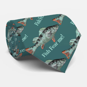 Cravate Fish Fear Me Fun Citation pour pêcheur