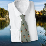 Cravate Fishing Flies Freshwater Fisherman<br><div class="desc">Dark silver gray neck tie with small pattern of fishing flies for freshwater fishing.</div>