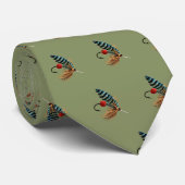 Cravate Fishing Flies Freshwater Fisherman Neck Tie (Roulé)
