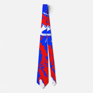 Cravate Flacons de rouge, blanc et bleu