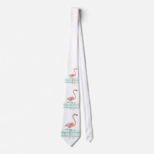 cravate Flamant rose