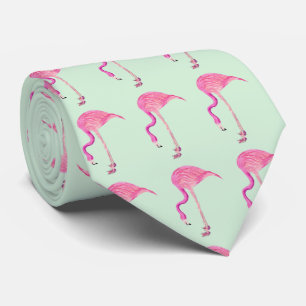 cravate Flamant rose
