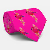 Cravate Flamant rose (Roulé)