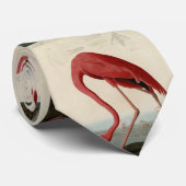 Cravate Flamant rose américain d'Audubon's Birds of Americ (Roulé)