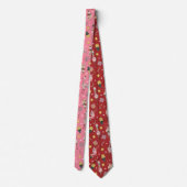 Cravate Flamant rose de Noël rose mignon et Motif d'ananas (Dos)