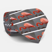 Cravate Flamant rose des Caraïbes (Roulé)