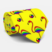 Cravate Flamant rose, flamant, flamant, flamant, flamant.. (Roulé)