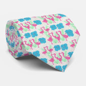 Cravate Flamant rose Fun Tropical Motif (Roulé)