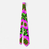 Cravate Flamant rose rose Fleurs Motif (Dos)