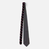 Cravate Flamant rose rose Motif Trendy Tropical Moderne (Dos)