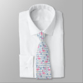 Cravate Flamant rose Whimsical et Motif ananas (Attaché)