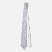 Cravate Flamant rose Whimsical et Motif ananas (Devant)