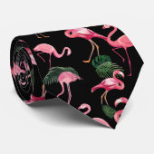 Cravate Flamants Amour Pattern 4 (Roulé)
