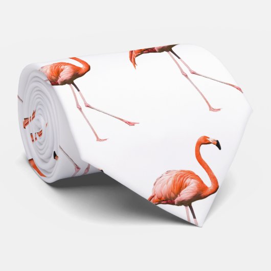 Cravate Flamants roses (Roulé)