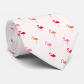 Cravate Flamants roses  (Roulé)
