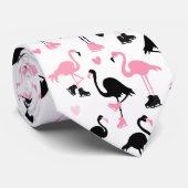 Cravate Flamants roses de patinage de glace (Roulé)