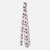 Cravate Flamants roses de patinage de glace (Dos)