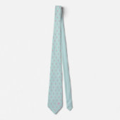 Cravate Flamants roses Monogramme Bleu clair (Devant)