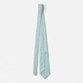 Cravate Flamants roses Monogramme Bleu clair (Dos)