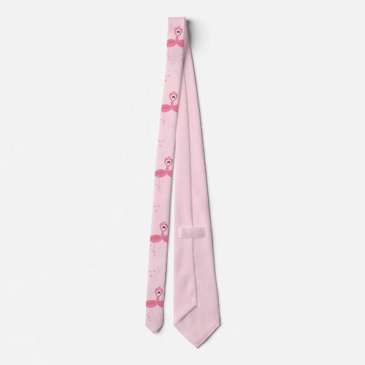 Cravate Flamants roses Valentine (Dos)