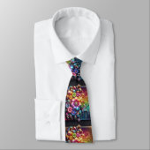 Cravate Flamboyant Neck Tie | Rainbow Flowers Faux Glitter (Attaché)