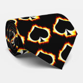 Cravate flamboyante d'as de pique (Roulé)