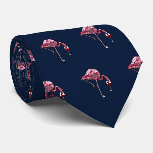 Cravate Flamingo rose Motif Vin Boisson Cute
