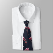 Cravate Flamingo rose Motif Vin Boisson Drôle Novelité (Attaché)