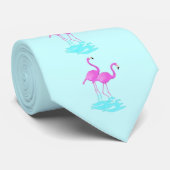 Cravate FlamingoTie rose (Roulé)