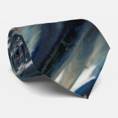 Cravate Flamme bleue cool rayée (Roulé)