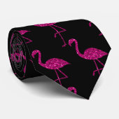 Cravate Flamme flamand scintillant motif noir (Roulé)